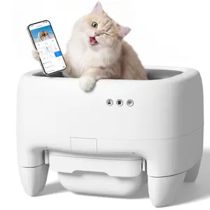 Warcat Self Cleaning Cat Litter Box, Open Top Automatic Cat Litter Box for Multi-Cat Households, Smart App Control with Safety Sensors, Large Capacity Odor Control Litter Box