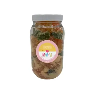 Mama V's Coated NATURAL Coated Bears 20oz Jar - No Artificial Flavors or Colors - Natural Snack Option