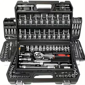 46-Piece Heavy-Duty Professional Car and Bicycle Repair Tool Set, Including Wrench, Socket, Hex Wrench, Screwdriver, Pliers, Durable Household Car Tool Kit