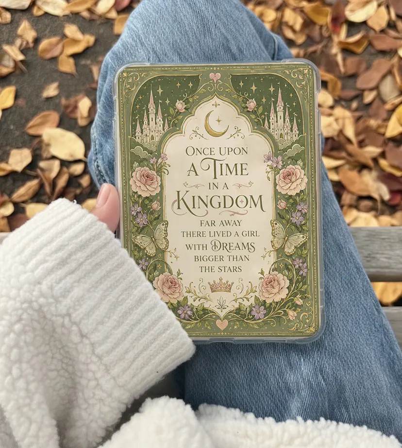 Fairytale Kindle Insert for Clear Case – Aesthetic Book Lover Decor | Cozy Reading Accessory