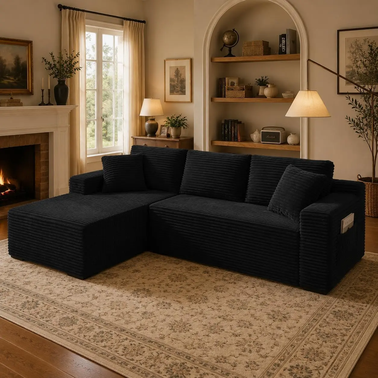 94.5" Modular Sectional Sofa Couch with L-Shape Chaise,Modern Minimalist Upholstered Cloud Couches for Living Room Bedroom,Deep Seat Corner Couch,No Assembly Required