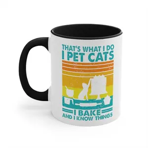 Cat Lover Baker Mug 11oz/15oz | I Pet Cats & Bake