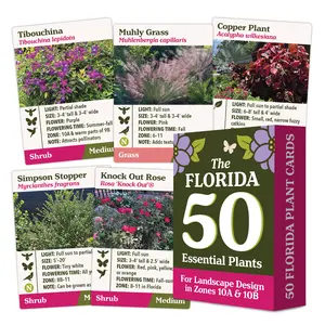 The Florida 50 Essential Plants Card Deck for Landscape Design in Zone 10A & 10B