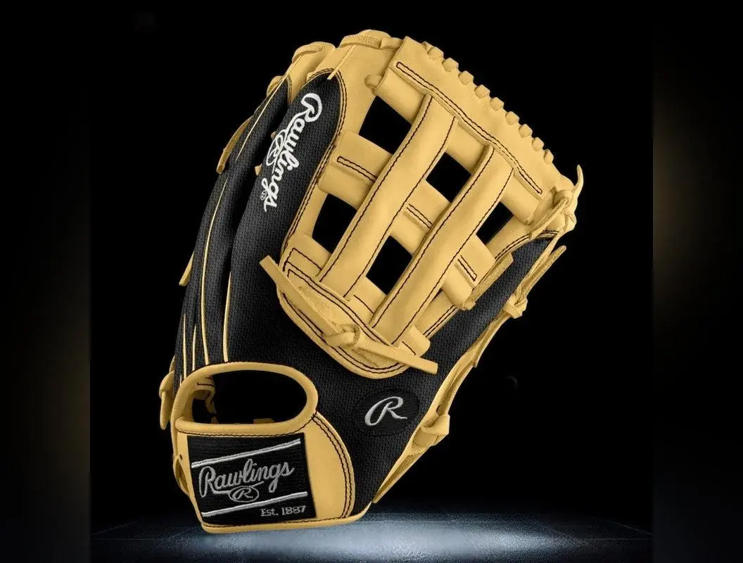 Rawlings Custom 12.75” H-Web Black Speed Shell Camel Heart of the Hide Outfield Glove