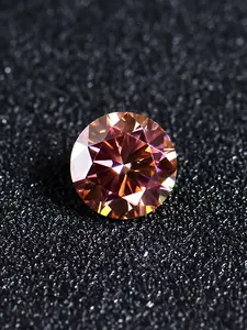 1 Grain 2ct Garnet Round Moissanite Stone, D Color Vvs Purity, Jewelry Making Supplies, Includes Beautiful Storage Box