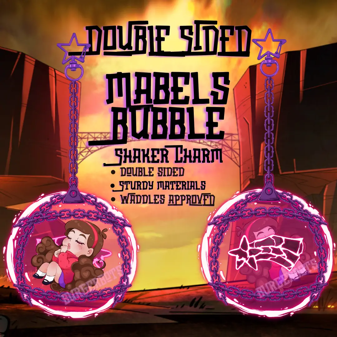 Gravity Falls Mabel Pines Bubble Bill Cipher Keychain