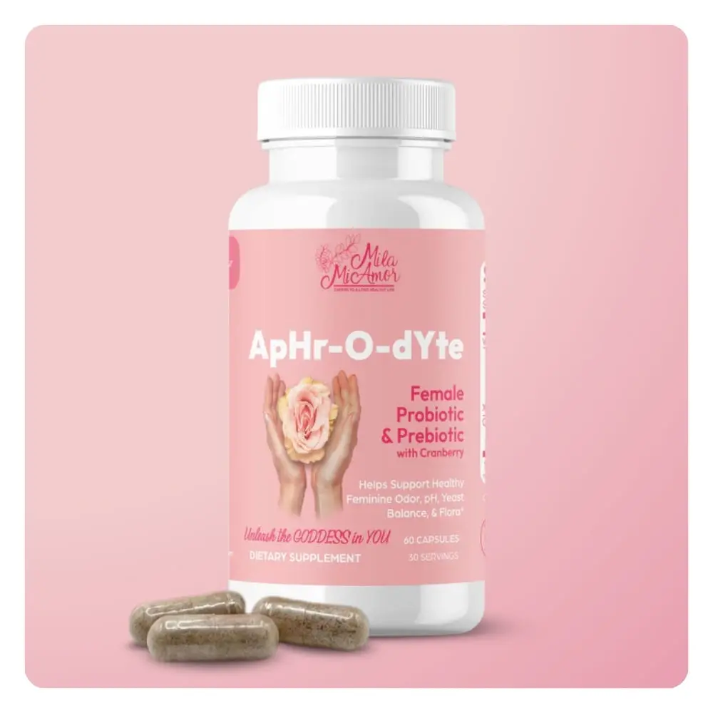 ApHr-O-dYte Female Probiotic & Prebiotic with Cranberry | Gluten Free | Vegan | Non-GMO | 60 capsules ApHr-O-dYte Female Probiotic & Prebiotic with Cranberry | Gluten Free | Vegan | Non-GMO | 60 capsules
