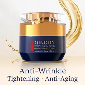 QINGLIN Peptide Firming Full Face Cream with Centella Asiatica & Cactus Extracts Anti-Wrinkle Tightening Anti-Aging Glow Moisturizer 50g Polypeptide