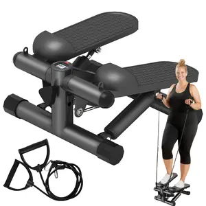 Stair-Style Mini Stepper | Home Fitness with Resistance Bands | Full Body Cardio, Space-Saving Design