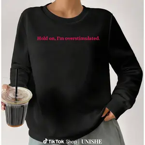 Overstimulated Overthinking Sweatshirt for Women – Mom Life Casual Top