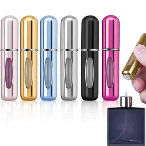 Portable Mini Perfume Travel Refillable Bottle, 6 Counts/set Travel Size Cologne Atomizer Dispenser, Pocket Purse Perfume on The Go Durable Container