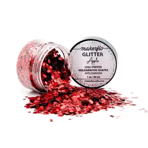 Makerflo Holographic Glitter Shape - Apple