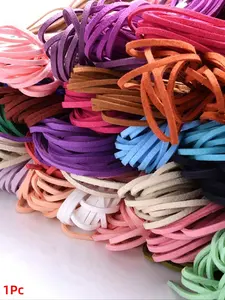10M 2.5mm Flat Korean Velvet Thread Faux Suede Leather Cord Rope Chain Thread to Make Braided Bracelet Necklace Handmade String For DIY Jewelry Making Needlework Supplies DIY Jewelry Accessories