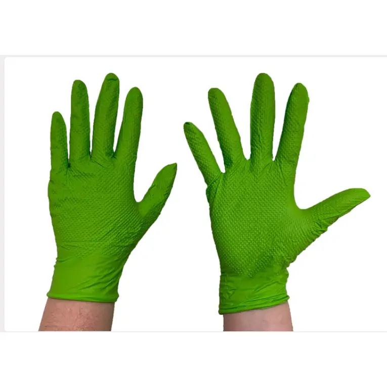 The Green Diesel®, Powder Free Nitrile Disposable Gloves, 8 Mil Cleaning Hand