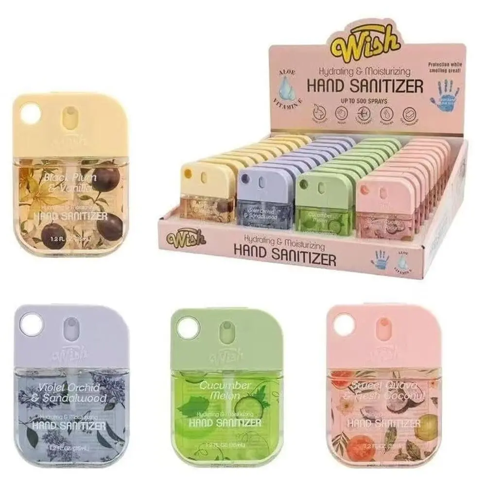 Wish Hand Sanitizer Spray Travel Size Spray 4-Piece Set 1.2 FL OZ (35ML) Each