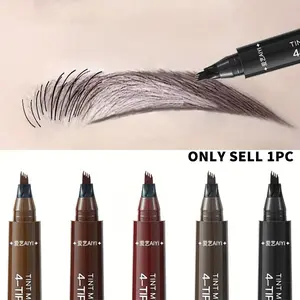 Ultra-Fine Waterproof Quad Eyebrow Pencil, 5 Colors Available, Quick-Dry, Beginner-Friendly, Smooth Texture, Long-Lasting, Essential Makeup Tool