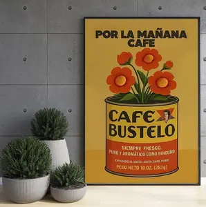 [Sale Up To 30%] Vintage Cafe Bustelo Coffee Wall Art Poster, Retro Coffee Poster Spanish Home Decor, Hispanic Latino Coffee Art Debi Tirar Mas Fotos Art