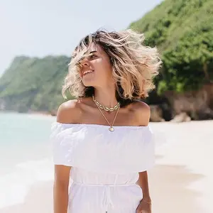 Veliora Gift B Shell Necklace for Women Ocean Jewelry Seashell Starfish Beaded Choker Necklaces Beach Vacation Essentials Holiday Jewelry Fashion Accessories Summer Outfits for Women