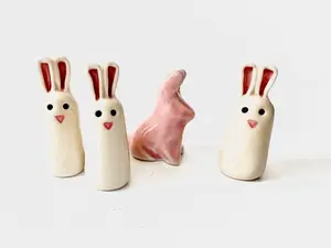 K Dub Art- Ceramic Rabbits