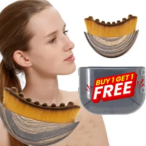 Buy 1 Get 1 Free, Ergonomic Lymphatic Contour Face and Body Brush for Jawline & Chin Sculpting – Dry Brushing Massager for Lymphatic Drainage & Facial Fatigue Relief, Ergonomically Designed to Fit The Skin Precisely