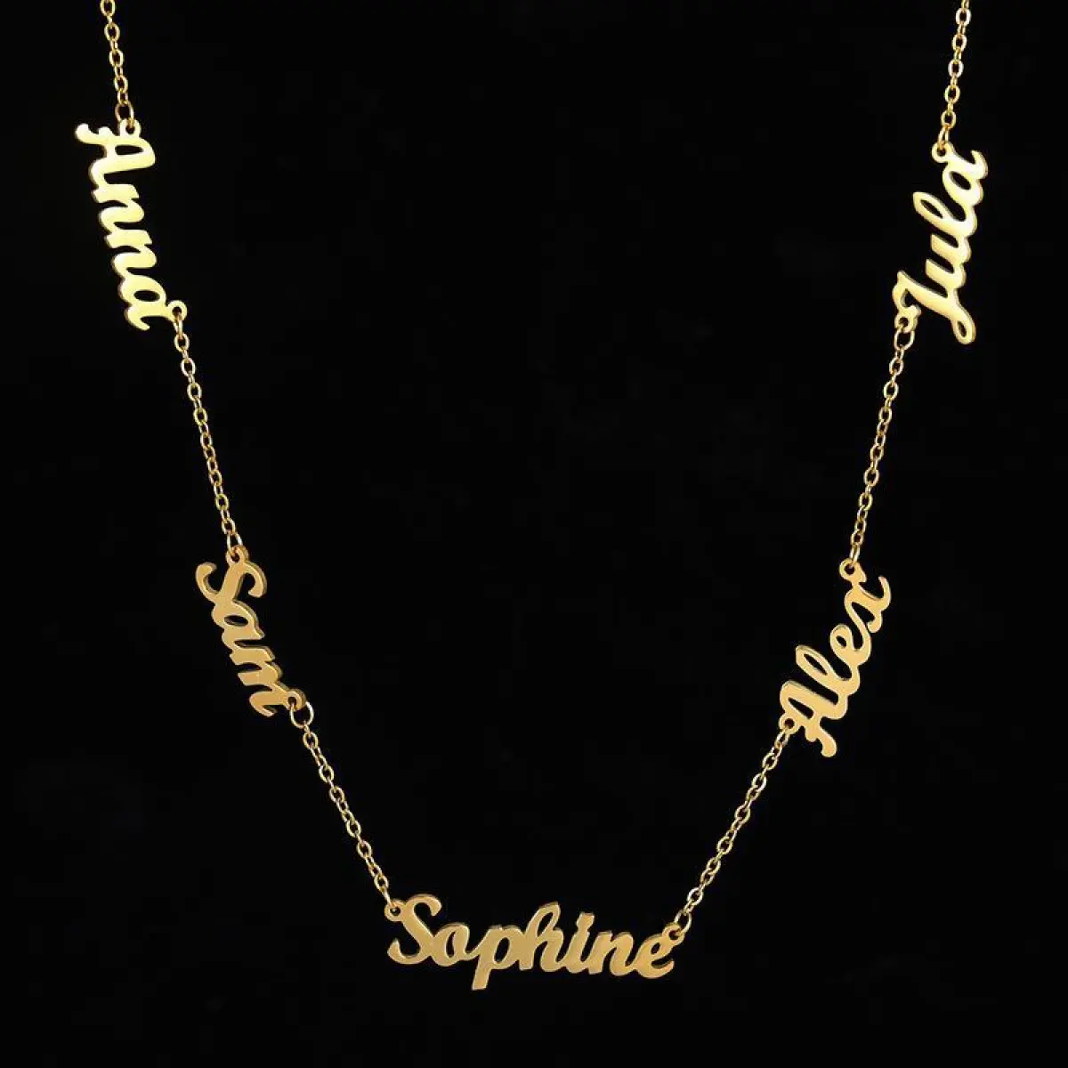 Women's DIY Customizable Multi-Functional Engraved Initial Name Alphabet Pendant Name Plate Necklace, Titanium Steel Lock Chain, Custom Initial Letter Chain Jewelry for Friend Gift, Custom Initial Necklaces, Chain Jewelry Necklaces