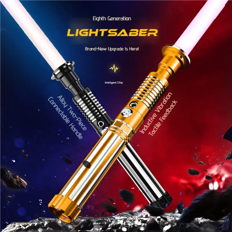 Expandable Detachable Light Saber Toy Set for Kids 8+ - Glowing Blades, FX Sound, Motion Sensors, Engaging Imaginative Play, Batteries-Powered, Cells-Included, Ideal Birthday & Cosplay Toy, Ideal Birthday Gift, 1 Set