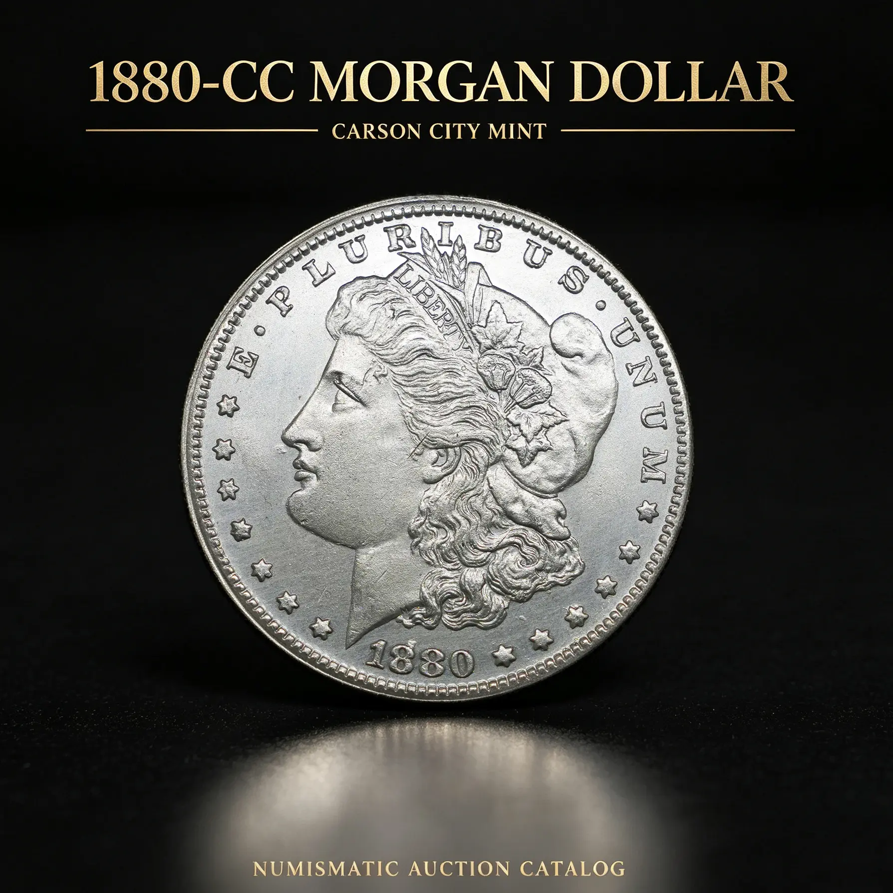 1880-CC Carson City Morgan Silver Dollar | Rare Key Date Old West Collector Coin