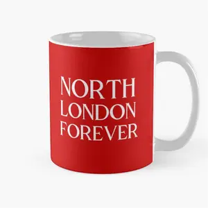 North London Forever Mug: Arsenal FC, English Football, Gunners Ceramic Coffee Mug, North London Pride