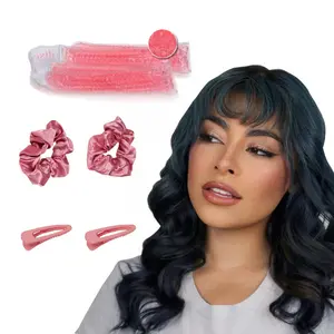Low Heat Hair Gel Bead Curler Haircare Fast Acting Curl Kit Tool Headband Heatless DIY for Women Girl Care Gift