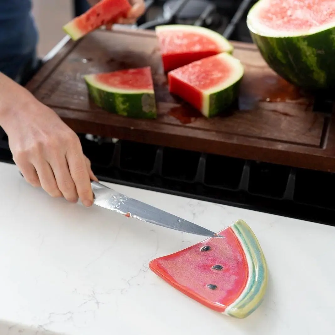 Handmade Watermelon Slice Spoon Rest: Cute + Functional Ceramic Kitchen Decor