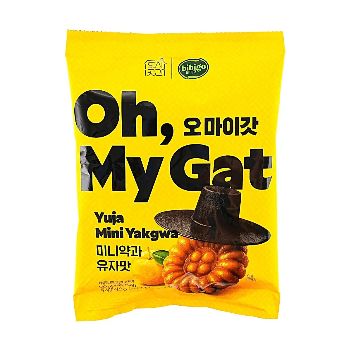 Bibigo Korean Mini Yakgwa - Yuzu Flavor, 90g Pack | Soft, Chewy, Sweet Traditional Korean Snack