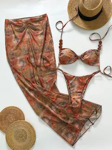 Women's Fashion Two-Piece Swimsuit Set, Stylish Beachwear Swimwear, Comfortable & Trendy Bathing Suit for Women, Tie Back Bikinis