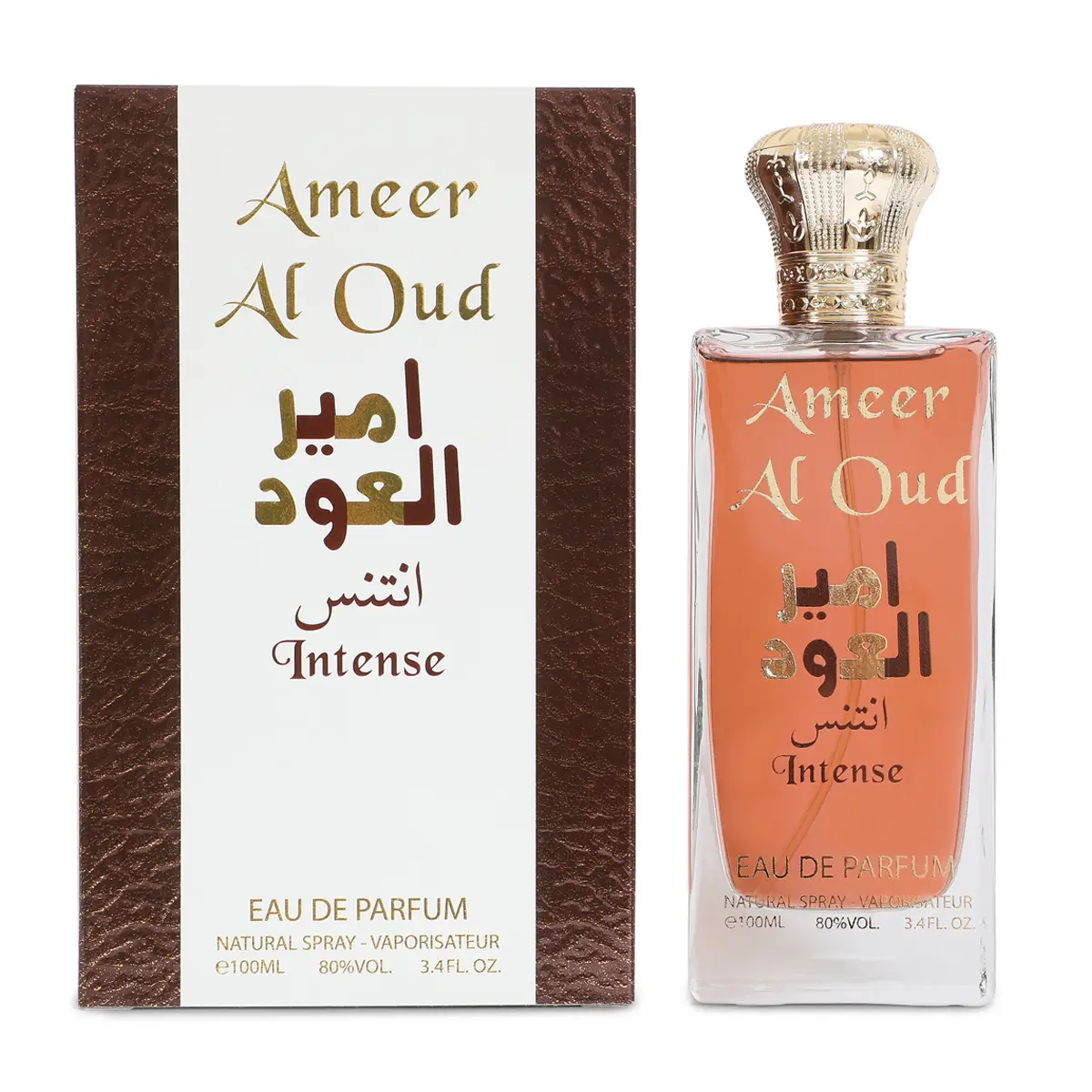 Ameer Al Oud Intense Eau de Parfum Natural Spray Cologne for Men 100ml/3.4fl.oz - Men's Fragrance
