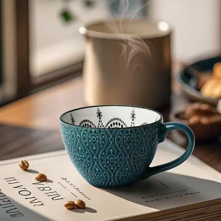 350ML Aesthetic Ceramic Mug – Minimalist Coffee Cup for Home & Office 1 PCS