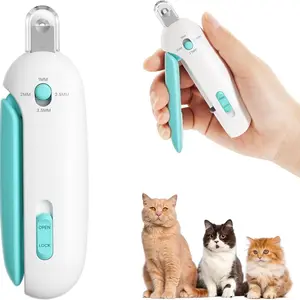Cat Nail Clippers with Adjustable 3 Size Trimming Holes and Hidden Nail File, Safe Toe Nails Trimmer for Kitties, Kittens and Indoor Cats, Paw Trimmer