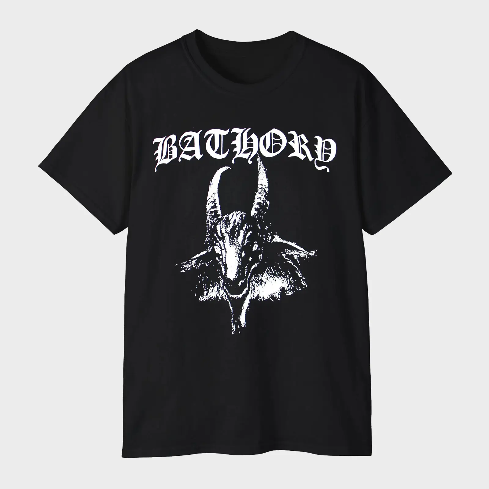 Bathory Classic White Goat T-Shirt – Black Metal Pioneer Band Tee Vintage Style