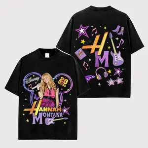 Miley - Hannah Montana 20th Anniversary For Smilers Premium Cotton Soft T-Shirt, Hannah Montana Series Fan Merch Tee, Smilers Music Fan Graphic Tee, Concert Music Fan Merch Shirt