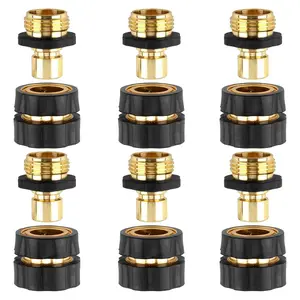 Garden Hose Quick Connect Fitting Faucet Quick Connector Quick Coupling 4-6 Set 3/4-Inch Male and Female,Plastic+Aluminum Outdoor Tool Accessory, Leak Proof Seal, Easy Connection Lawn Care Item, Father’s Day Gift,summervibes summerwins