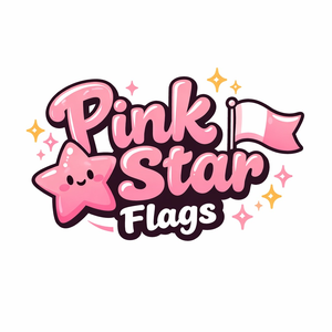 Pink Star Flags