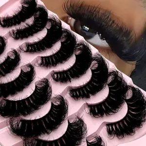 8 Pairs Natural False Eyelashes,25mm long eyelashes,cat ehes, Dramatic Fairy Lash, Fluffy Lash Exteye lashes, Cosplay Anime Eyelashes, Manga Eyelasnsions