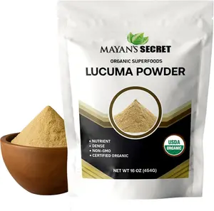 Organic Lucuma Powder 16oz – USDA Certified Superfood | Natural Low Glycemic Sweetener | Smoothies, Baking & Coffee | Non-GMO