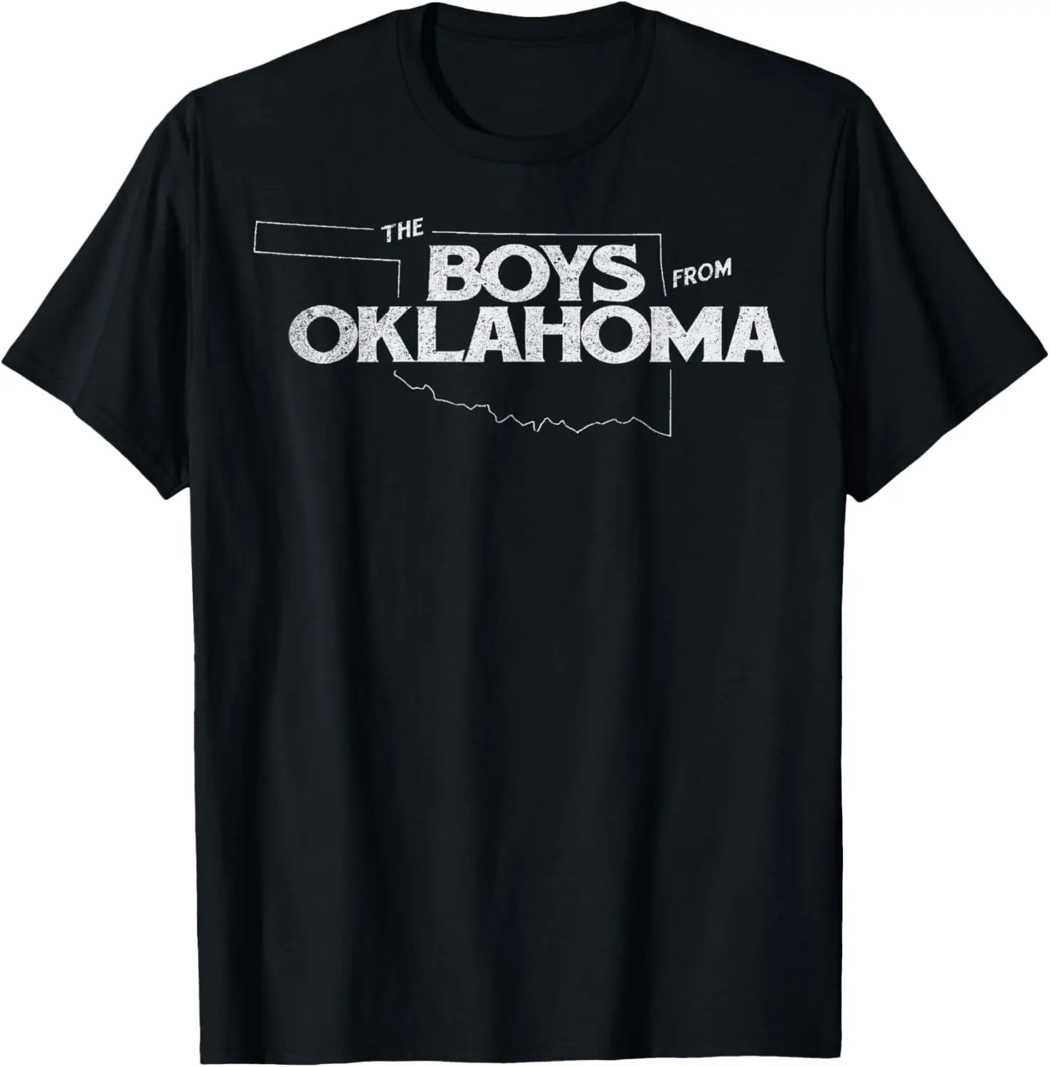 Women's 100% Cotton Casual Tropical Short-Sleeve Tshirt - 'The Boys From Oklahoma' Graphic Top for Beach Vacation, Garment