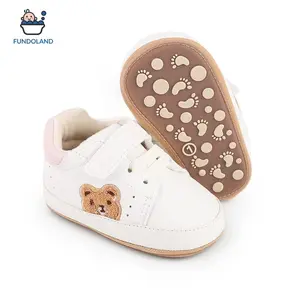 Infant Baby Boys Girls Moccasins Sneakers Bear Embroidery Soft Sole Flat Shoes Prewalker Anti-Slip Shoes First Walker Shoes