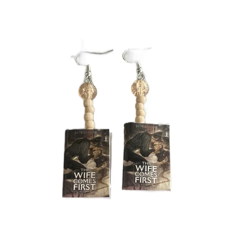The wife comes first Manga Earrings Featuring Anime Cover Design from Volume 02 Nickel Free Unique Anime Accessory