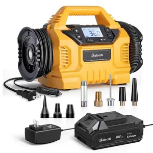 Astroai Cordless Tire Inflator Portable Air Compressor for Car 160PSI with HD Screen, 3 Power Sources & Dual Powerful Motors, Heavy Duty Air Pump Inflation/Deflation Father Day Gifts Does not apply