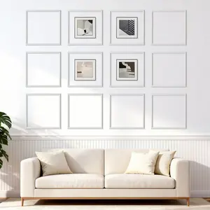fathersdaygift VEVOR Wall Molding 12 Pack, 20x 20 in Wainscoting Panels Kit, Lightweight Paintable Polystyrene, Easy to Install, Waterproof Accent Wall Trim for Interior Dcor Living Room, Bedroom, Home, White