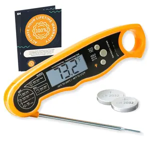 PRO Digital Meat Thermometer - Ultra  Cooking Thermometer with Backlight LCD Display -   Read Thermometer for Beef, Poultry, BBQ, Candy
