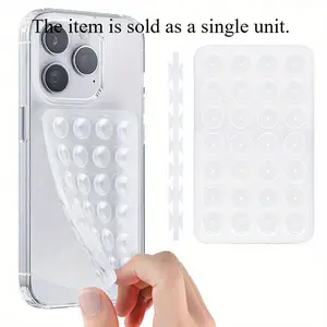 1pc Versatile Silicone Phone Grip with Double-Sided Suction Cup - Strong Adhesive Stand Phone Mount, Cell Phone Holder for iPhone & for Android, Ideal for Selfies & Videos