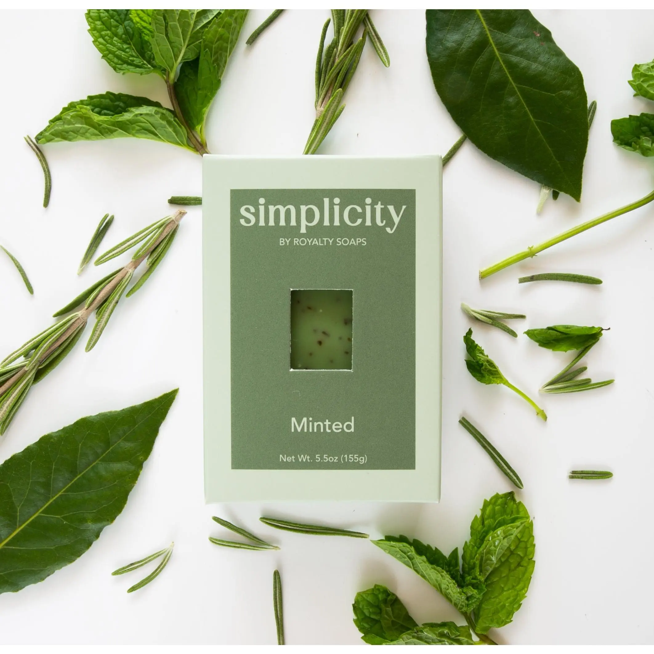 Minted Simplicity Soap Bar with French Green Clay (Body Wash, Body Care) body soap Fragrance Moisturize Fragrance Moisturize