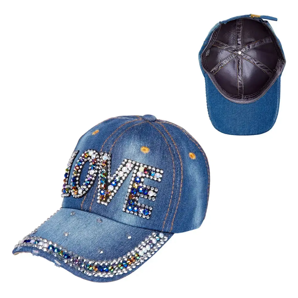 Arria Adjustable Satin Lined Studded Baseball Cap